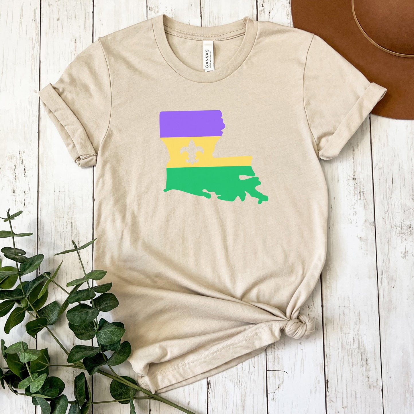 Mardi Gras Louisiana Flag Tshirt