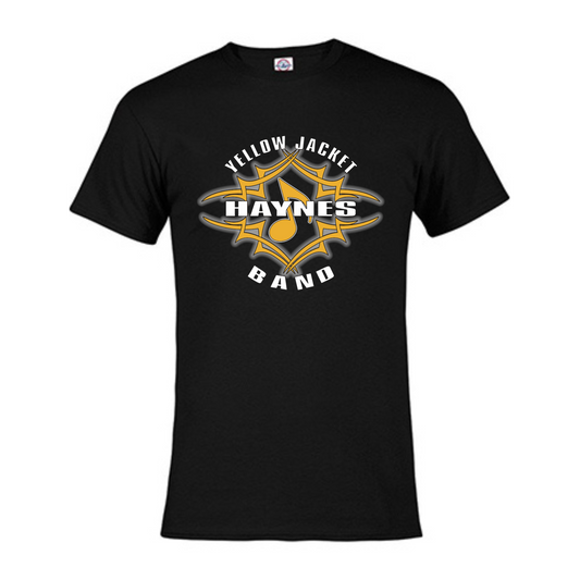 Haynes Academy Band Music Note Black Tshirt