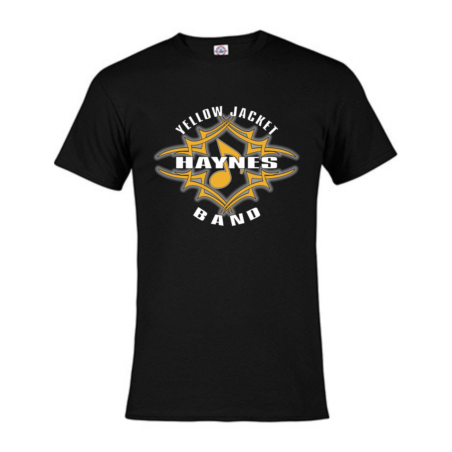 Haynes Academy Band Music Note Black Tshirt
