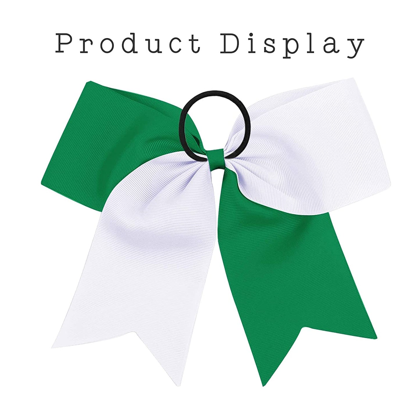 Airline Park Academy White and Green Hair Bow with Logo